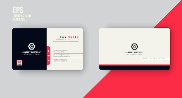 Vector clean modern business card design