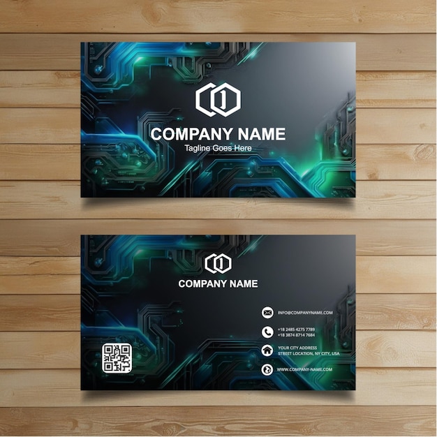 clean modern business card template