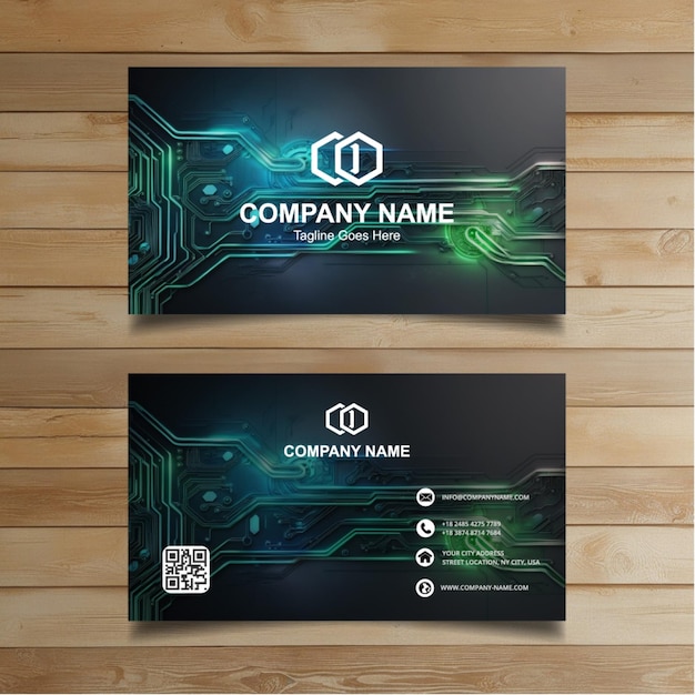 clean modern business card template