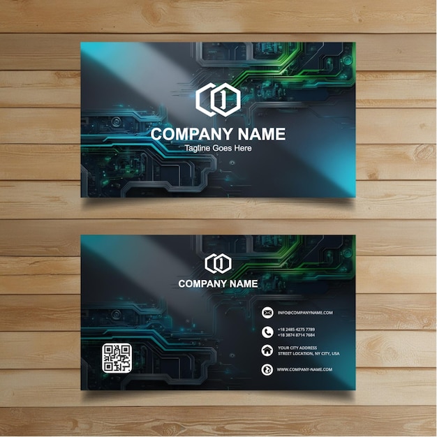 clean modern business card template
