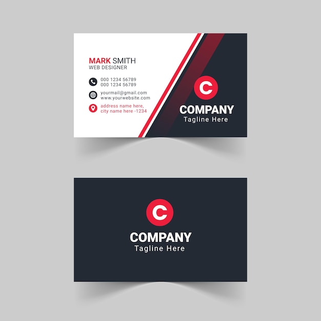 Vector clean and modern business card template