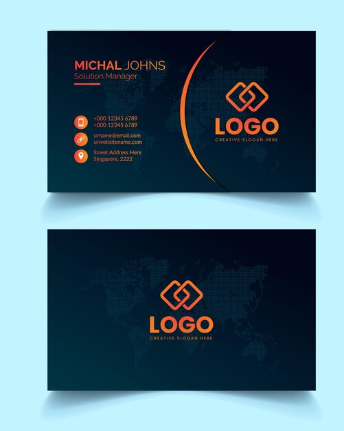 Vector clean and modern business card template