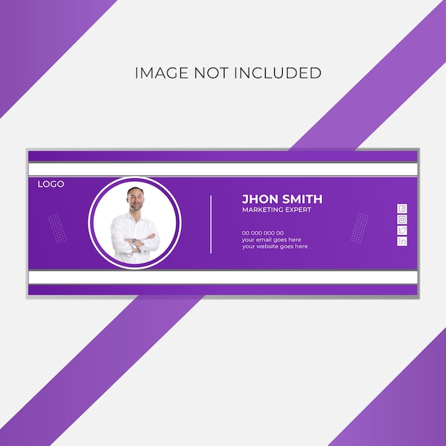 Clean and Modern Corporate Email Signature Design Template.