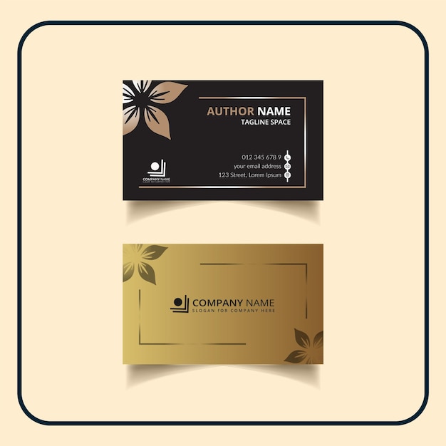 Clean modern and corporate luxury business card design template or visiting card design