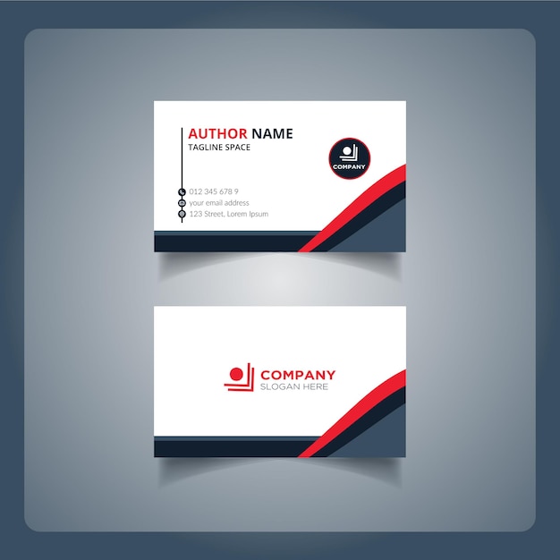 Clean modern and corporate luxury business card design template or visiting card design