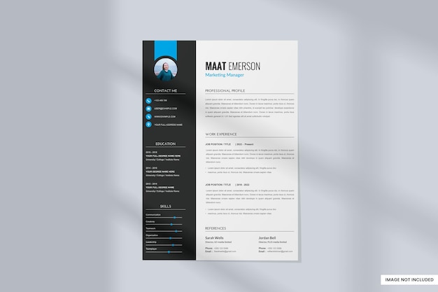 Clean and modern cv template