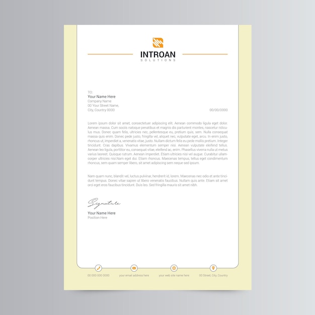 Clean and Modern Letterhead Template