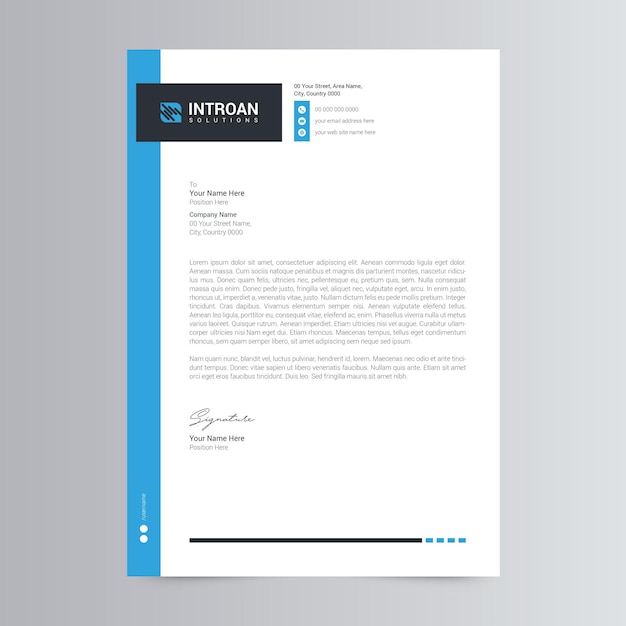 Clean and Modern Letterhead Template