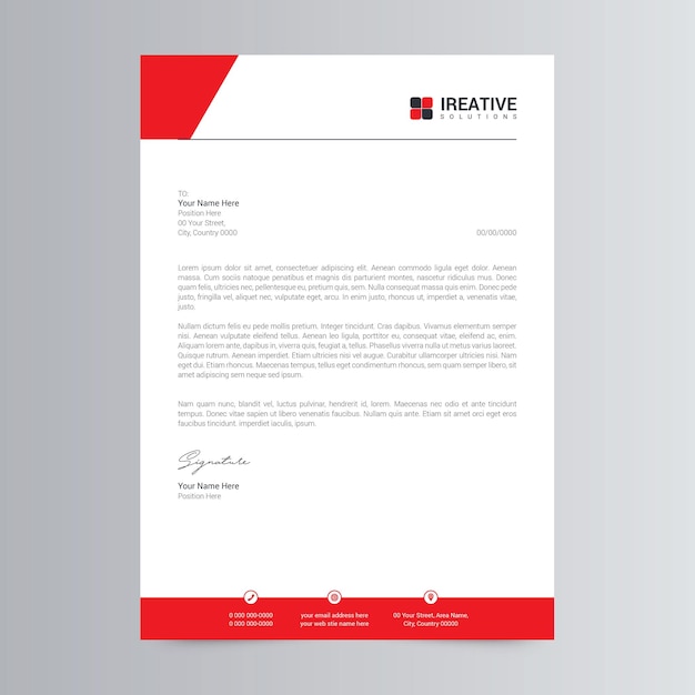 Clean and Modern Letterhead Template