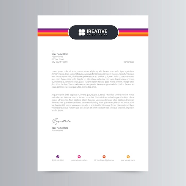 Clean and Modern Letterhead Template