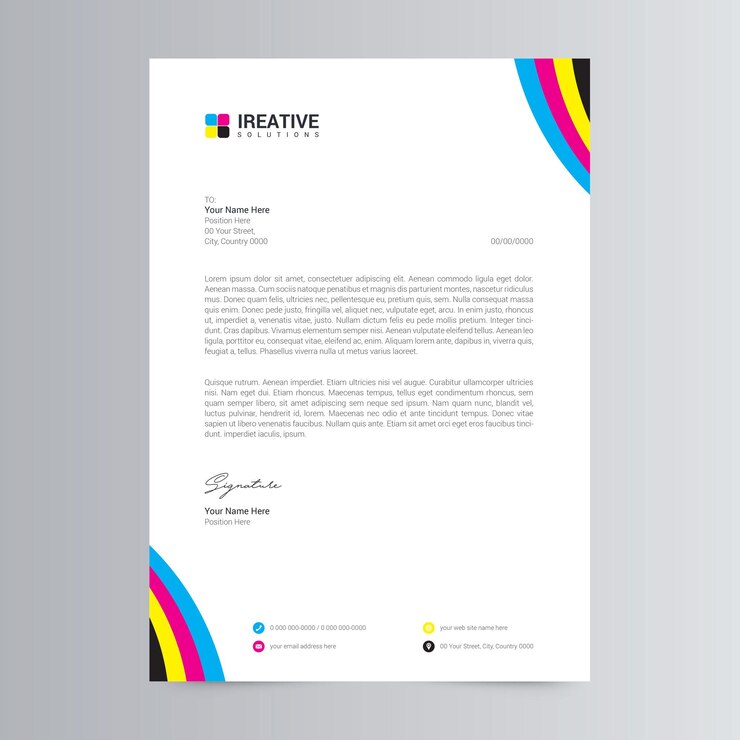 Vector clean and modern letterhead template