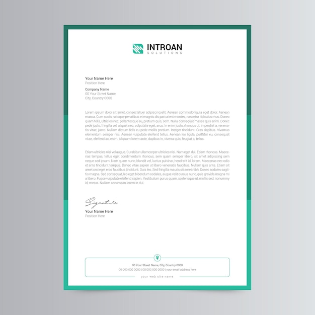 Clean and Modern Letterhead Template