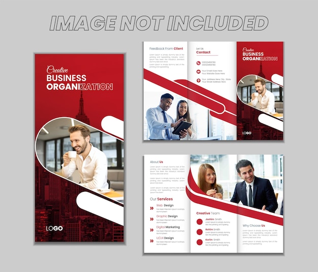 Clean modern and professional brochure template design layout ready for print