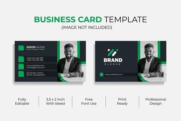 Vector clean modern professional business card template