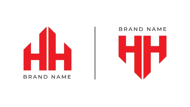 Вектор Чистый современный логотип недвижимости буква hh
