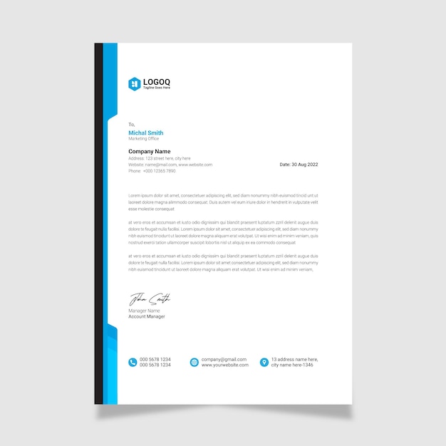 Clean and modern resume or cv template Premium Vector