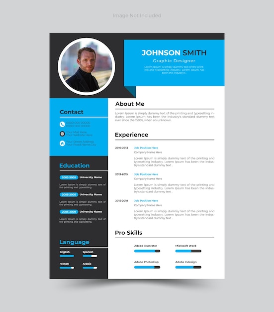 clean and modern resume or cv template