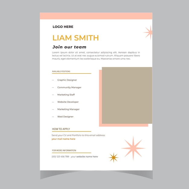 clean and modern resume portfolio or cv template Resume template vector minimalist cv template