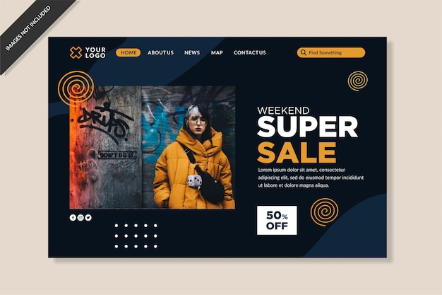 Clean New Collection Fashion Sale Landing Pages