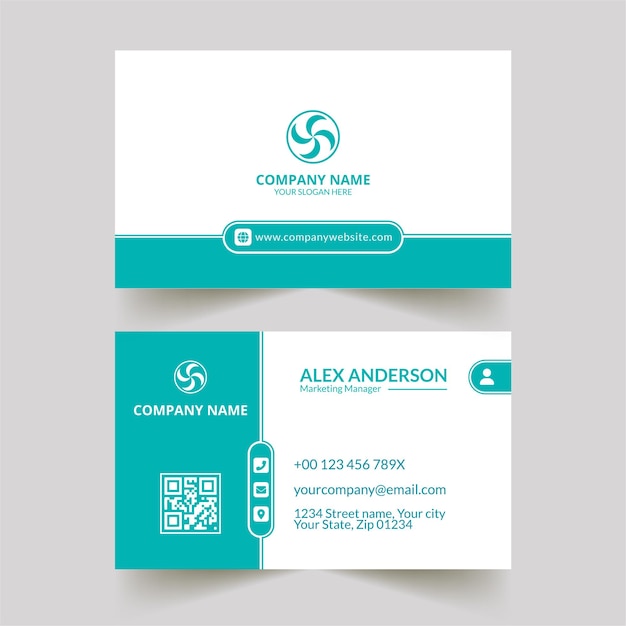 Clean premium business card template