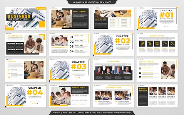 Vector clean presentation layout template premium style