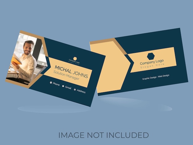 clean professional business card design templateor visiting card design template