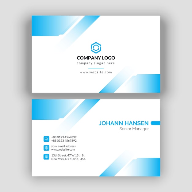 clean professional business card template