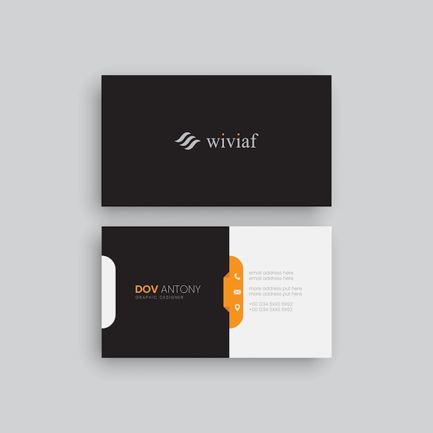 Clean professional business card template