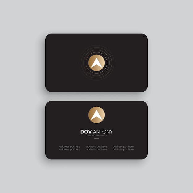 Vector clean professional business card template