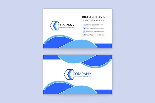 Clean and professional corporate business card template