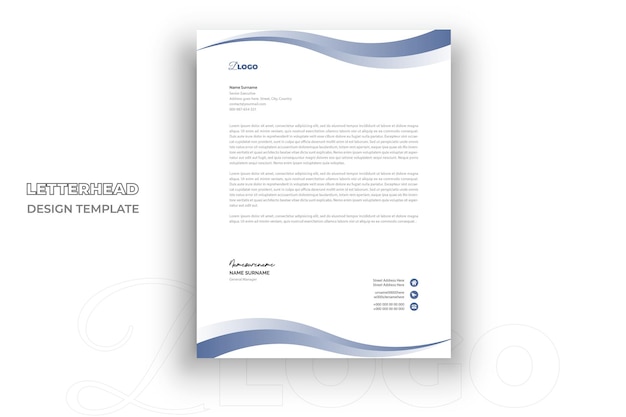 Design pulito e professionale del modello di carta intestata aziendale aziendale con pacchetto di variazioni di colore