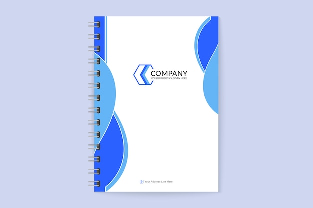 Clean and professional corporate notebook cover template