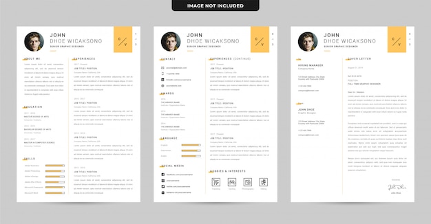 Vector clean professional cv template