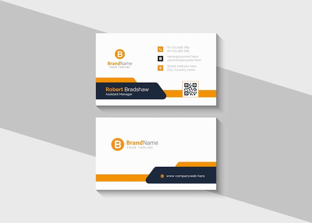Clean professional modern business card design template