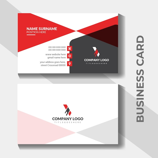 Vector clean professional neomorphic business card template and corporate card