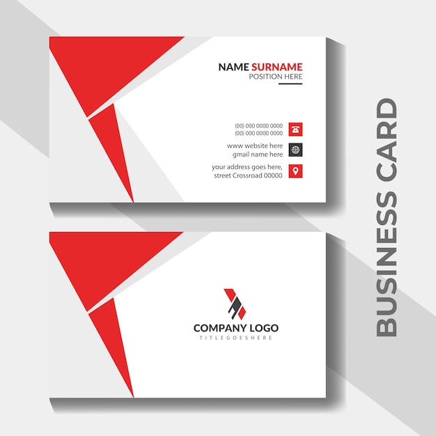 Clean professional neomorphic business card template and corporate card