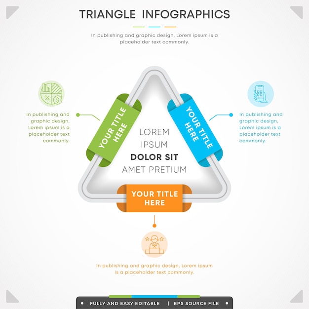 Clean and Professional Three Points Infographic Design Template