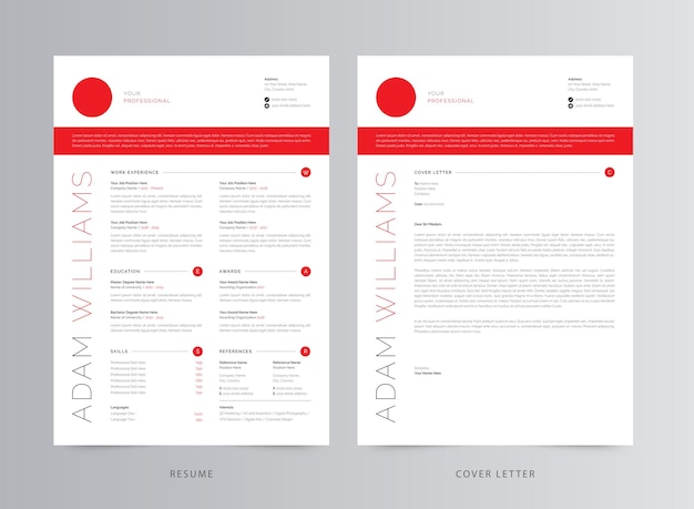 Clean Resume or CV and Cover Letter Template