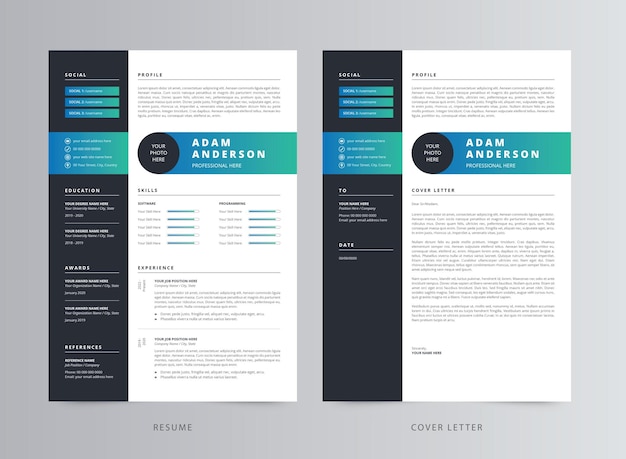 Clean Resume or CV and Cover Letter Template