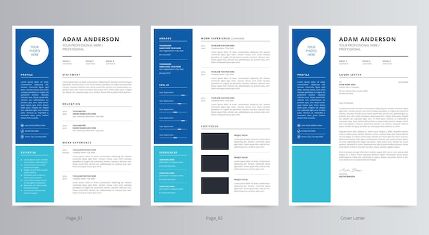 Clean Resume or CV and Cover Letter Template