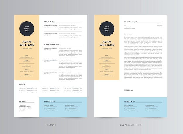 Clean Resume or CV and Cover Letter Template