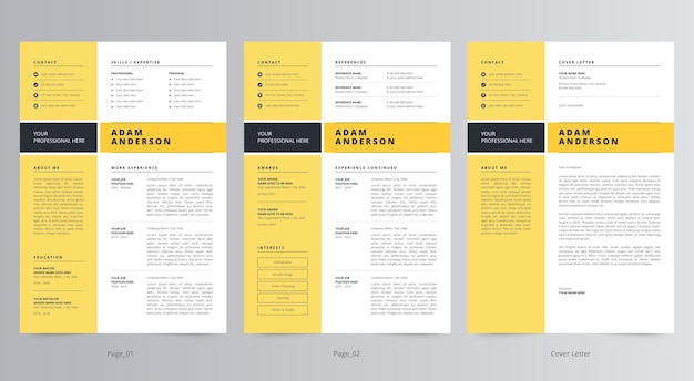 Clean Resume or CV and Cover Letter Template