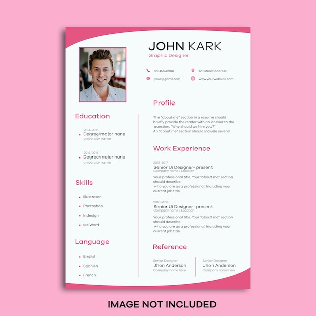 Clean resume or cv design template