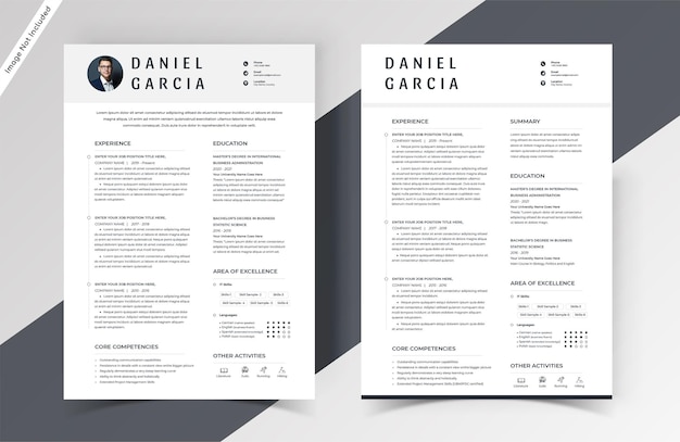 Vector clean resume cv design template