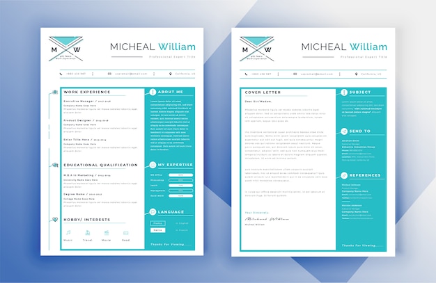 Clean resume cv template