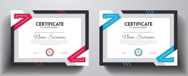 Vector clean and simple certificate template