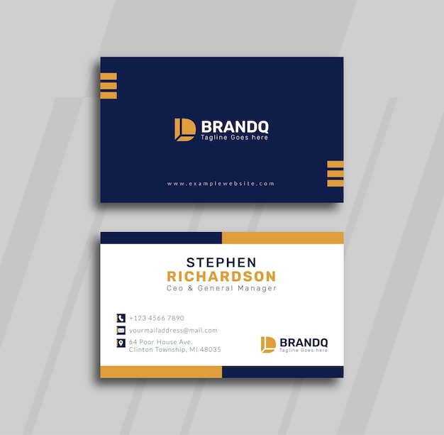 Clean and Simple Corporate Business Card Template