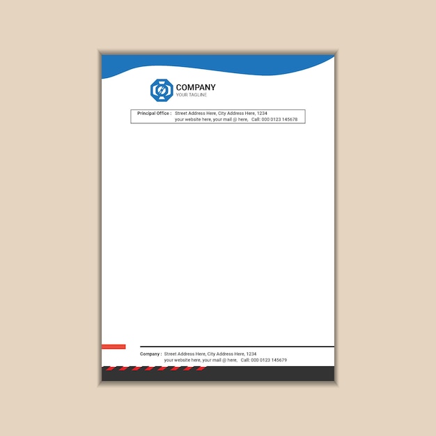 Clean and Simple Corporate Letterhead Template