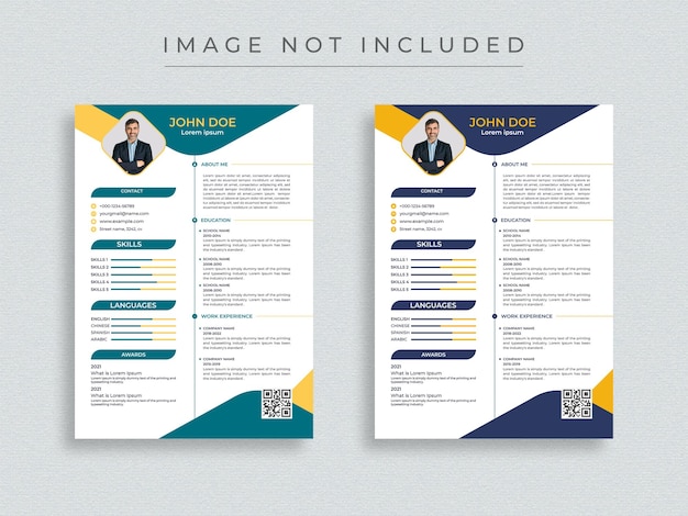 Clean and simple creative cv template design