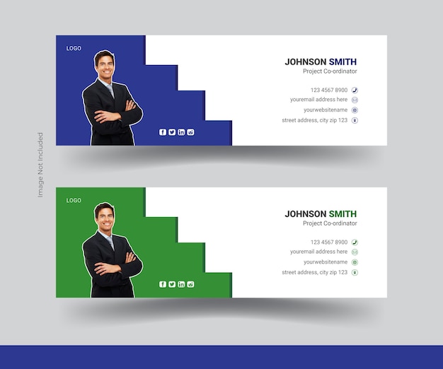 Vector clean and simple creative email signature design